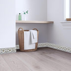 Silver Floral Wallpaper Border 196x4 Inch Peel and Stick Wall Border Metallic - Image 4