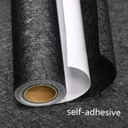 Abyssaly 23.6" x 118" Black Silk Wallpaper Peel and Stick Embossed Self - Image 2