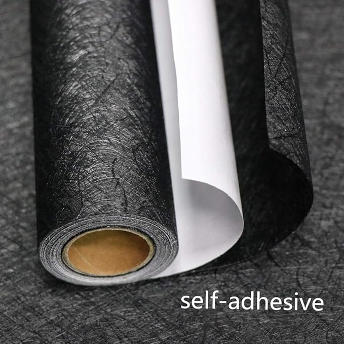 Abyssaly 23.6" x 118" Black Silk Wallpaper Peel and Stick Embossed Self - Image 2