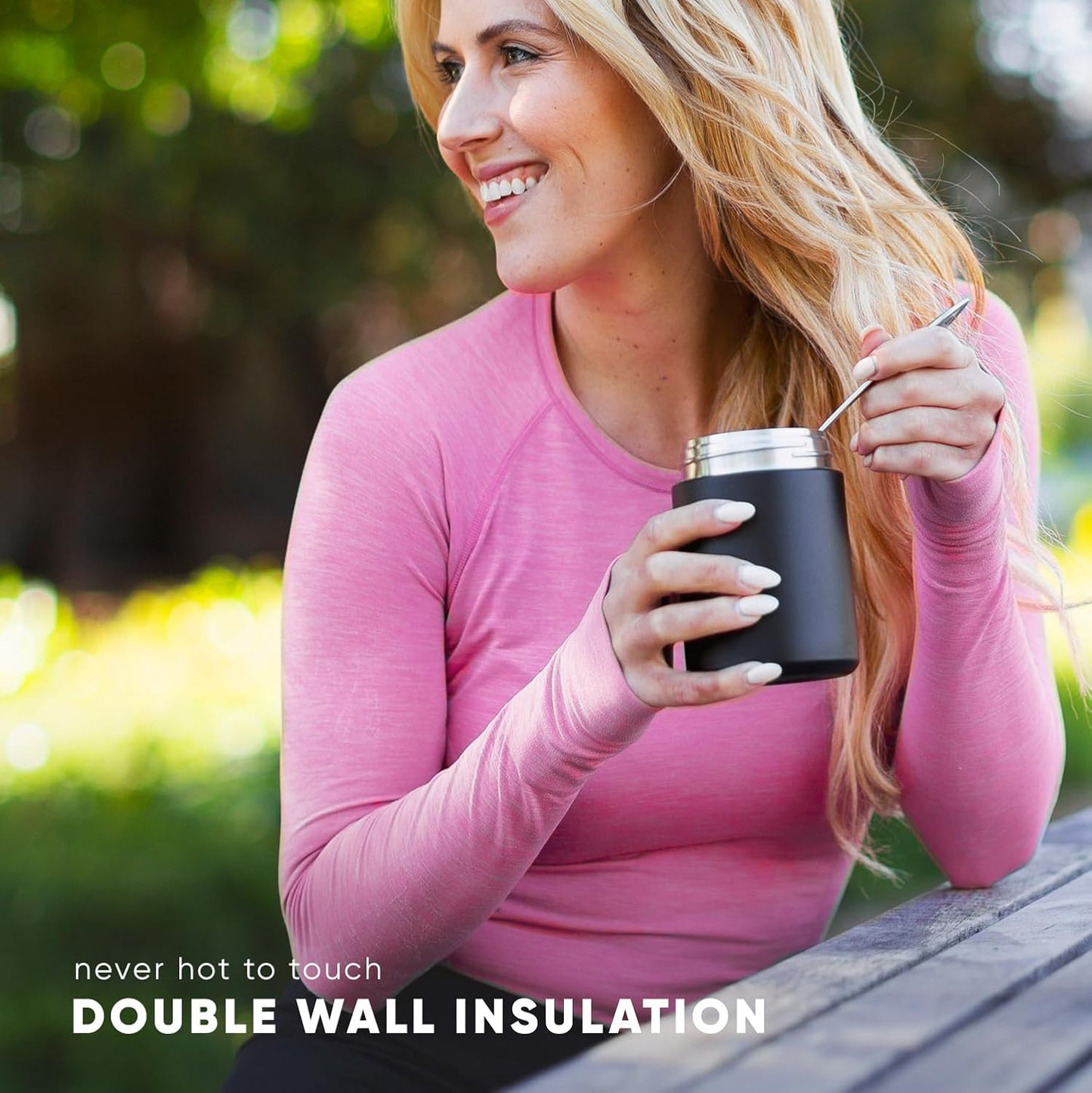 Simple Modern Food Jar for Hot Food | Reusable Stainless Steel Vacuum Insulated Leak Proof Lunch Storage for Smoothie Bowl, Soup, Oatmeal | Provision Collection | 16oz | Blue Dune