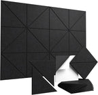 Vieshful Acoustic Panels, Peel & Stick Sound Absorbing Wall Panels, 10 Pack 12" by Vieshful