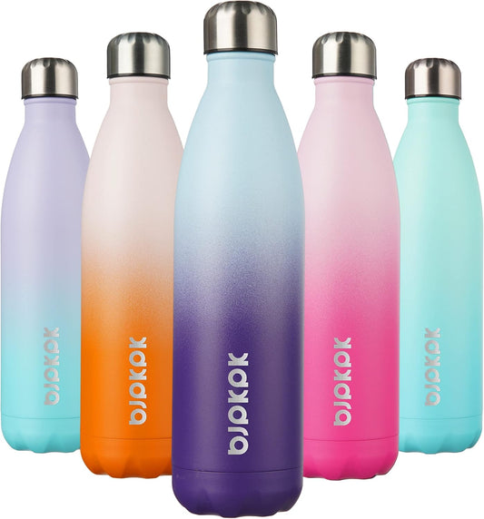 BJPKPK 25oz Insulated Stainless Steel Water Bottles,Sports Water Bottles Keep Cold for 24 Hours and Hot for 12 Hours,Ocean Dream