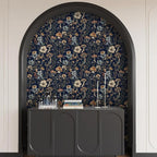 Froluya Mushroom Peel and Stick Wallpaper Dark Floral Contact Paper 16.9" x - Image 9