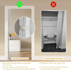AJAZZ 100% Blackout Accordion Doors Interior Magnetic Door Curtain Closet Door - Image 6