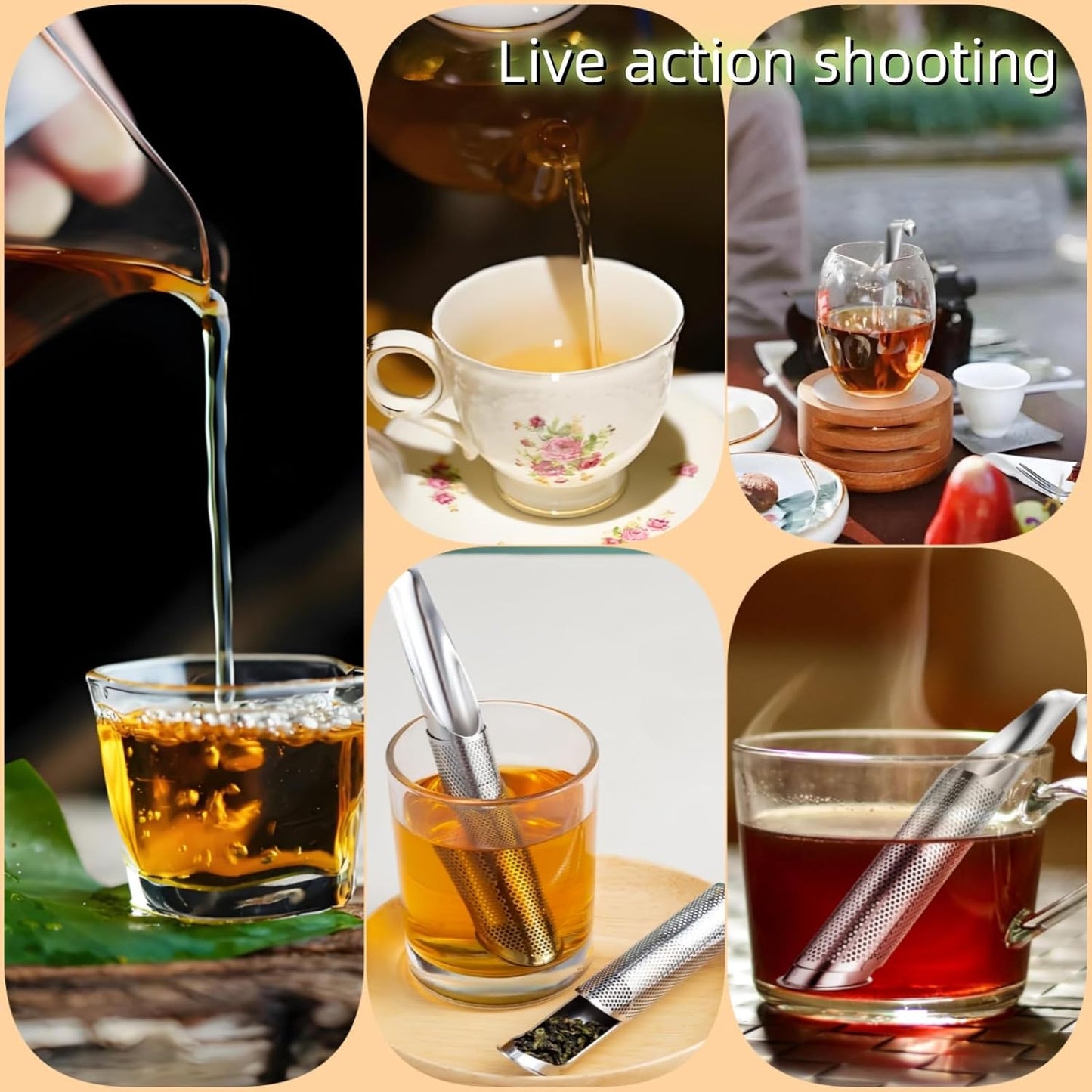 Tea Infusers For Loose Leaf Tea - Stainless Steel Office, Home & Travel - Set of 3 - Includes Strainers, Cleaning Brush