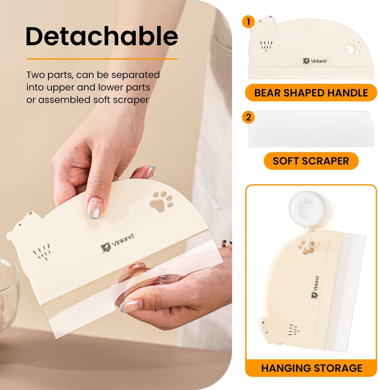 2 Pcs Cake Smoother Scraper, Cake Decorating Supplies Acrylic Cake Scraper Cake Decorating Supplies Food-Grade Transparent Flexible PE Plastic Cake Scraper‌ - Designed for Bread and Cake Decoration