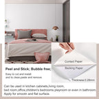 FUKU MON 24"x394" White Peel and Stick Wallpaper Matte Solid Textured Embossed - Image 9