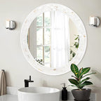 Tanmicoshomy Round Bathroom Mirror 28 Inch, Circle Mosaic Wall Mirrors - Image 4