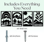 GALLERY GRACE Metal Wall Art Decor – 11" x 16" Set of 4 Abstract Landscape - Image 7