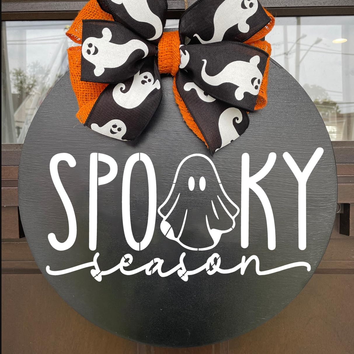 Halloween Stencils for Painting on Wood 12” Halloween Doormat Stencils Ghost Boo Witches Spider Bats Draw Templates for Porch Hanger Door Mats Fabrics DIY Crafts Decor