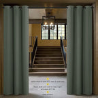 NICETOWN Doorway Curtain Privacy, Dark Mallard Door Cover Curtain, Sound - Image 2