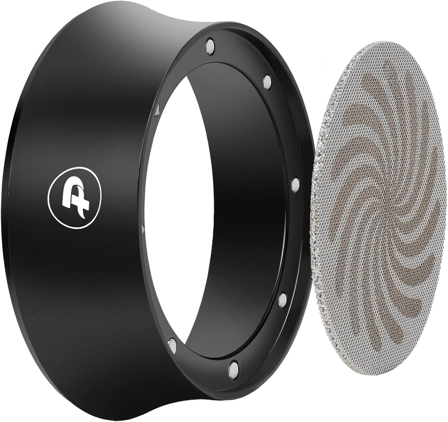 PUSEE 51mm Magnetic Dosing Funnel & Puck Screen Set 8 Magnetic Espresso Coffee Dosing Ring Reusable 1.7mm Puck Screen 316 Stainless Steel Fits All 51mm Portafilters Espresso Tools Espresso Accessories