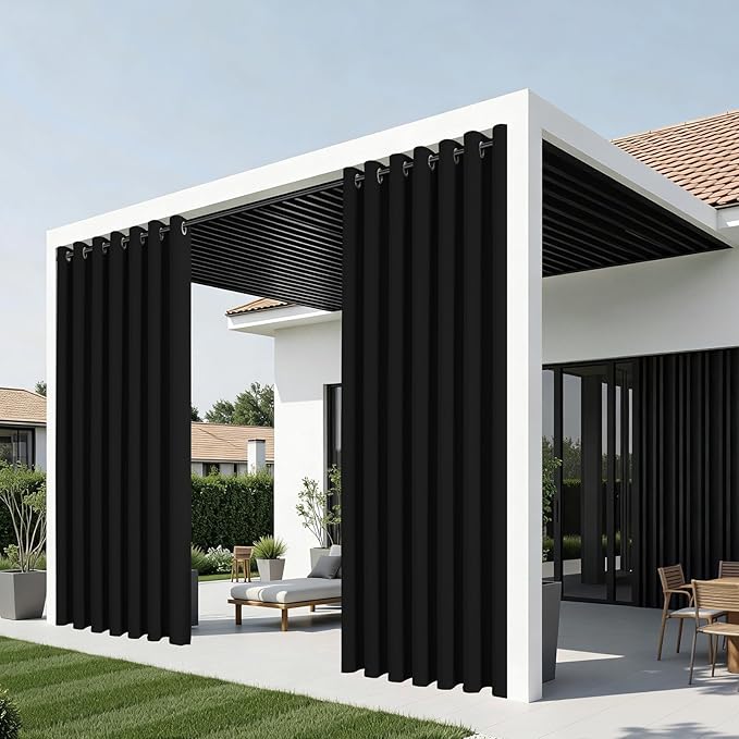 Joydeco Blackout Patio Sliding Door Curtains 84 Inches Long, Grommet Privacy - Image 9