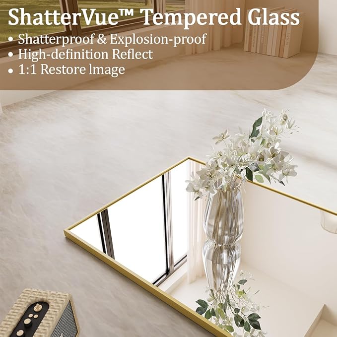 Koonmi 64"x21" Floor Mirror Full Length, Bedroom Floor Body Mirror - Image 2