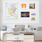 Large Bulletin Board, 48 X 36 inches Felt Board Notice Pin Board, Self-Adhesive - Image 6