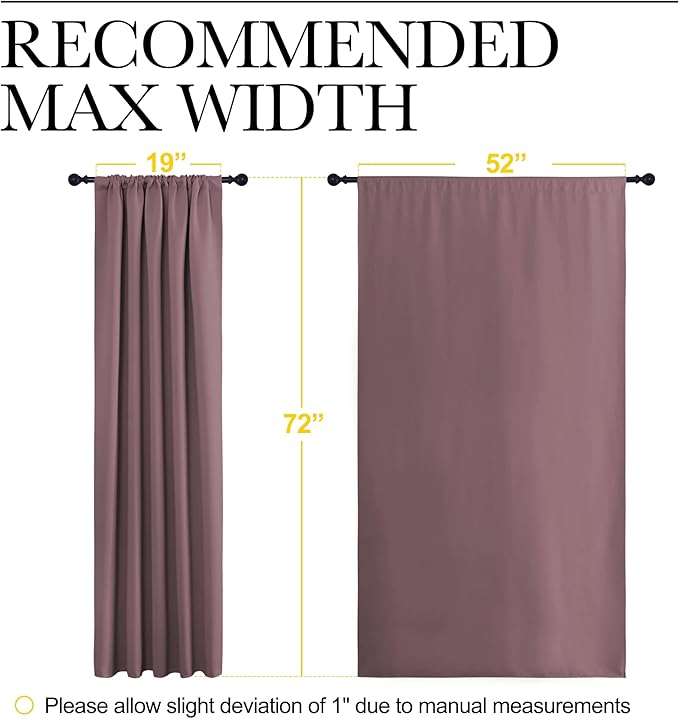 NICETOWN Living Room Curtains, Home Decorations Thermal Insulated Solid Rod - Image 7
