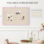 Large Cork Board with Linen, Picture Display Vision Board Corkboards - Image 3