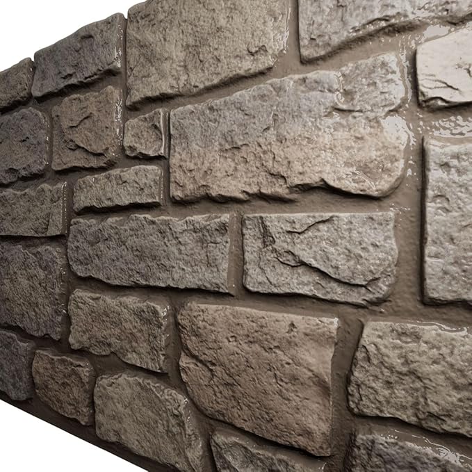 EverStone Cobblestone Faux Stone Panel, Shadow Moss Color - Image 7