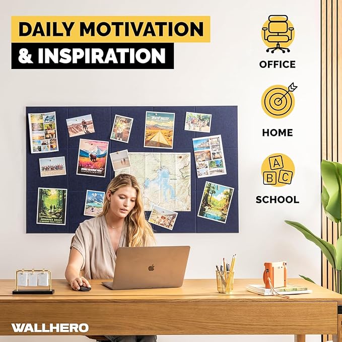 WALLHERO Large Cork Board Alternative | 15 Pack | Sizing Up to 59”x36” - Image 5