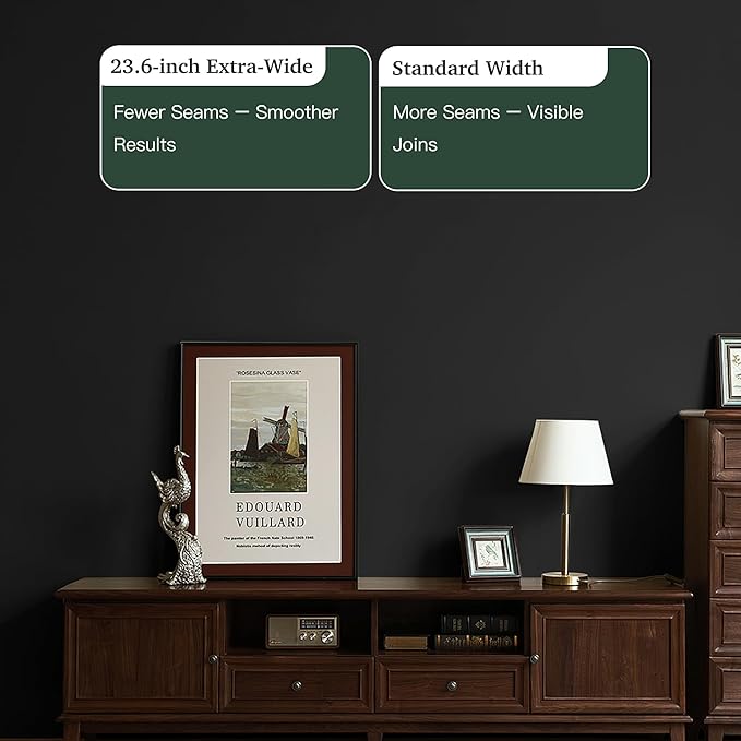 Dimoon 236''x23.6'' Peel and Stick Wallpaper Black Contact Paper - Image 3