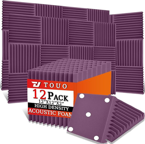 12 Pack Acoustic Panels – Sound Proof Foam Panels by TOUO