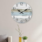 Wall Clock, 12 Inch Wall Clocks Battery Operated Silent Non Ticking, Wooden - Image 8