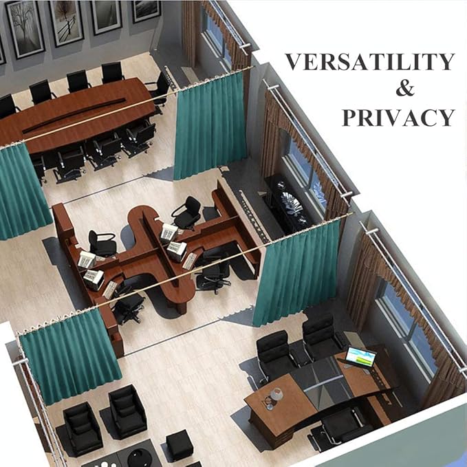 NICETOWN Room Divider Curtain Screen Partitions, Premium Heavyweight Blackout - Image 5