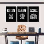 Framed Canvas Wall Art Success Quote, Office Wall Art, Positive Motivational - Image 2