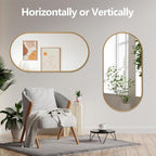 Oval Full Length Mirror, Ultra-Clear Explosion-Proof Dressing Mirror, Simple - Image 7