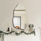 TRAHOME 32'' x 18'' Irregular Asymmetrical Wall Mirror - Image 5
