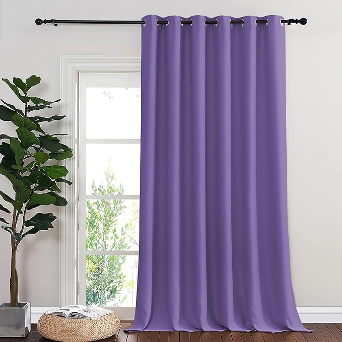 NICETOWN Room Divider Curtain 132 Inches Long, Wide Blackout Sliding Door by NICETOWN
