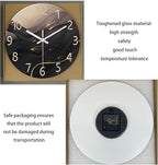 Large Wall Clocks Battery Operated 16 Inch Marble Glass Wall Clock - Image 6