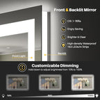 30x36 Inch LED Bathroom Mirror - Image 3