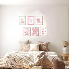 Uniro Coquette Room Decor Pink, Trendy Bows Wall Art Posters - Image 4
