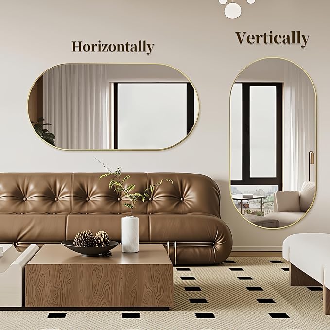 Oval Full Length Mirror, Ultra-Clear Explosion-Proof Dressing Mirror, Simple & - Image 7