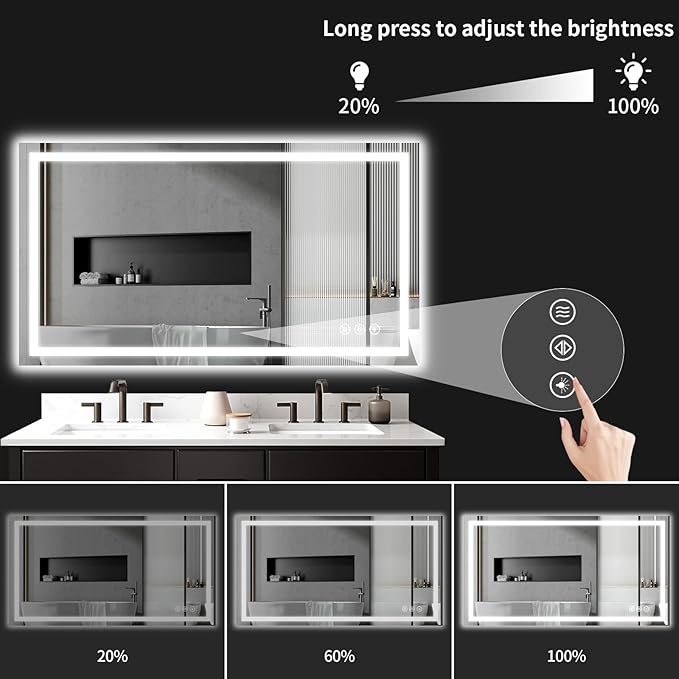 30"x48" LED Bathroom Mirror - Image 8