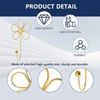 4 Pcs Heavy Duty Decorative Wall Hooks, Creative Flower Shaped Wall Mounted Hook - Image 3