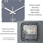 XNM Minimalist Wall Clocks Battery Operated 14 Inch Grey Wall Clock Decorative - Image 8