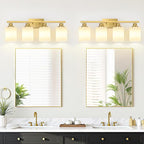 MOKATNG 4-Light Bathroom Light Fixtures, Brushed Gold Vanity Light - Image 4