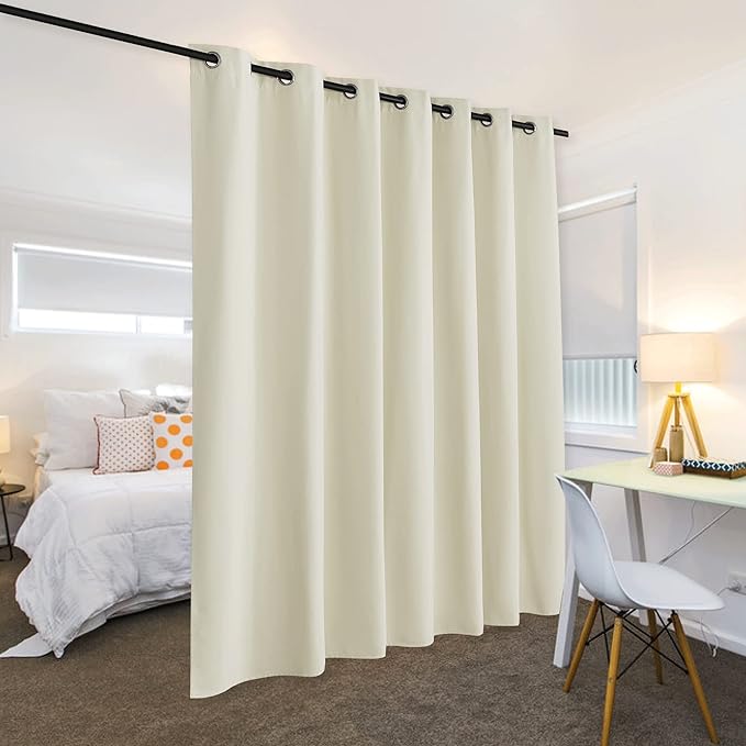 RYB HOME Extra Wide Curtains for Divider Room Separation Soundproof Temporary - Image 3