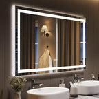 LED Bathroom Mirror 50 x 28 inch, Lighted Bathroom Vanity Mirror - Image 4