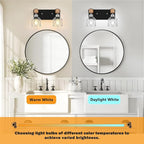 FadimiKoo Farmhouse Bathroom Light Fixtures, Rustic 2-Light Wood Vanity Lights - Image 4