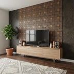 WoveN SounD Artisan Acoustic Wall Panels, 16 Pack 12x12 Inch, PVC Wood Grain - Image 7