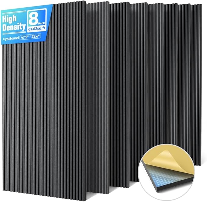 8 Pack Large Acoustic Panels Sound Absorbing by Unknown