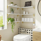YGEOMER White Floating Shelves for Wall, Farmhouse 23.6 Inch Wall Shelves for - Image 6