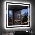 LOAAO 40”X38“ RGB LED Bathroom Mirror by LOAAO