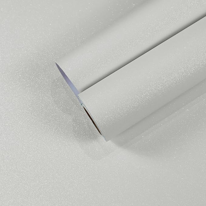CHIHUT Pearl White Glitter Wallpaper by CHIHUT