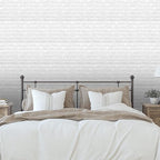 30PCS 3D Wall Panels Peel and Stick Faux Brick Wallpaper White Self Adhesive - Image 4