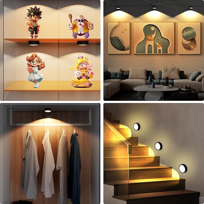Narotood 6 Pack Picture Lights for Wall, Rechargeable Battery Operated Wall - Image 7