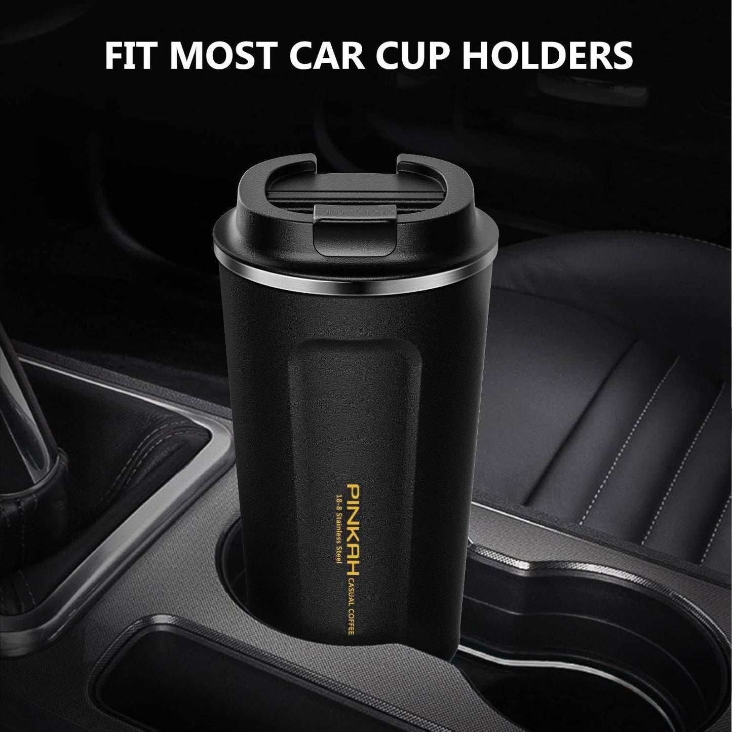 17OZ Vacuum Casual Travel Coffee Mug for Hot/Cold Coffee, Double Walled Stainless Steel Insulated Coffee Tumbler, Thermal Coffee Cup for Home Office